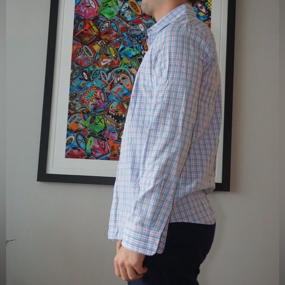 Vineyard Vines Slim Flit Whale Shirt 100% cotton, size M - Picture 2 of 4